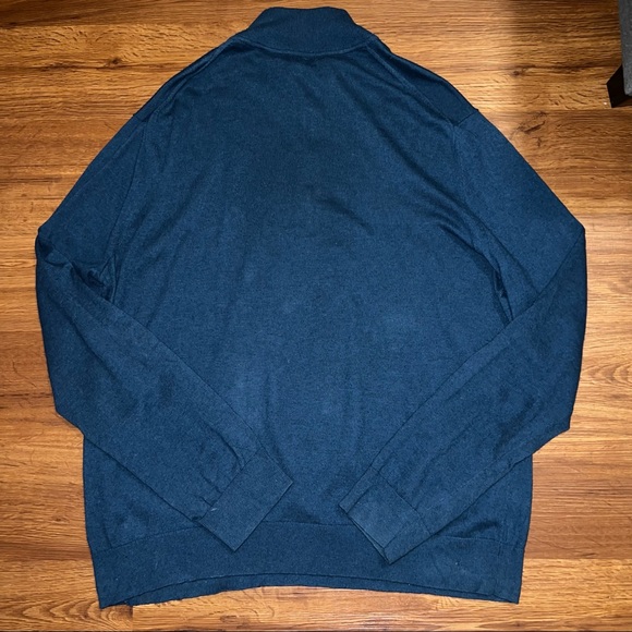 Banana Republic Blue Half Zip Pima Cotton Cashmere Sweater XL - Picture 6 of 6